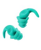 Silicone Noise Reduction Ear Plugs - 1 Pair for Sound Blocking, Concerts, Construction, Shooting, Travel - Green - Buy Online on GoSupps.com