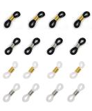 Ruwado 16 Pcs Eyeglasses Chain Connector Holder - Anti-Slip Silicone Spring Rubber Retainer for Sunglasses and Necklace Chain - Adult Accessories - Buy Online on GoSupps.com