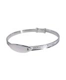 Sincerelyforyou - Sterling Silver Baby Bangle with Cubic Zirconia ID - Adjustable Bracelet for Girls - Christening & Christmas Gifts - Buy Online on GoSupps.com