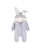 Kids Tales Newborn Baby Winter Romper | Rabbit Ear Hooded Zipper | 6-9 Months | Thick Fleece - Buy Online on GoSupps.com