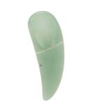 Curved Cosmetic Spatula - Mini Jade Stone Eye Cream Applicator & Gua Sha Massage Stick for Puffiness Relief (Green - Buy Online on GoSupps.com
