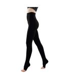 Keephen 23-32 mmHg Compression Pantyhose | Medical Grade Graduated Support Tights for Varicose Veins | Black Open-Toe Compression Stockings - Buy Online on GoSupps.com