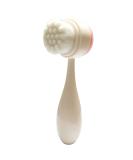 MYMOOSH Double-Sided Facial Cleansing Brush for Soft Exfoliation and Massage - White - Buy Online on GoSupps.com