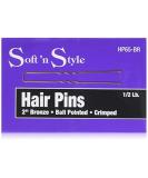 Burmax Soft 'N Style Bronze Hair Pins (HP65-BR) - High-Quality Hair Accessories - Buy Online on GoSupps.com