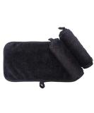 Kinhwa Washcloth Frote - 3 Luxurious Black Microfiber Makeup Remover Towels | Soft Absorbent & Reusable | Lint-Free Facial Cleaning (15cm x 30cm) - Buy Online on GoSupps.com