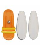 Kingmo 6.29"-7" Large Bird Cuttlebone for Parakeets, Cuddle Bone with Plastic Holder, Cuttlefish Bone for Sharp Beaks, Natural Birds Calcium Suitable for Parrots Cockatiels Budgie, 2pcs Orange Holder+2pcs Cuttlebone - Buy Online on GoSupps.com