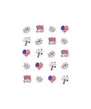 4th of July Waterslide Nail Decals - Red, White & Blue Nail Art - Buy Online on GoSupps.com