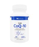 Buy Pure CoQ-10 200 mg - 60 Vegetable Capsules | Premium Quality Health Supplement - 2-Month Supply - Buy Online on GoSupps.com