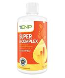Super B Complex Liquid Vitamin Supplement | Vegan Friendly | 500mcg B12, 50mg B6, Biotin & Folate | 32oz Energy Boost & Stress Relief Formula - Buy Online on GoSupps.com