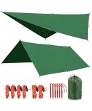 REDCAMP Hammock Rain Fly Camping Tarp Waterproof  10x10ft Lightweight Backpacking Rain Tarp Shelter for Hiking Outdoor  Green Green 10*10ft - Buy Online on GoSupps.com