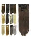 IMISSU 7 PCS Long Straight Clip-in Hair Extensions - Natural Full Head Hairpiece for Women (120g Brown) - International Shipping Available - Buy Online on GoSupps.com