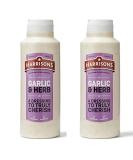 Harrison Garlic and Herb Sauce Pack of 2 Garlic Sauce Bottles 1 Liter Each 5 Sachets of Salt and Pepper - No Artificial Color or Flavor Made in UK - Buy Online on GoSupps.com