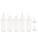 MYYZMY 5 Pcs Precision Tip Applicator Bottles  4 Ounce Needle Tip Bottle  with 2 Pcs Mini Funnel  White Lid - Buy Online on GoSupps.com