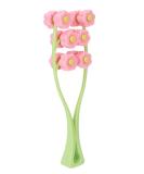 Face Roller Massager V - Jaw Shaped Skin Tightening & Rejuvenation Tool | Double Clips Facial Roller (Pink) for Beautiful Skin - Buy Online on GoSupps.com