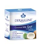 Dermaline Coconut Milk Hydrating Soap with Hyaluronic Acid - Nourishing Skincare for All Skin Types - International Shipping Available - Buy Online on GoSupps.com