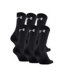 Under Armour Adult Cotton Crew Socks, Multipairs 6 Black/Gray (6-pairs) Large - Buy Online on GoSupps.com