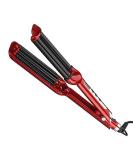 Professional 3 Barrel Hair Curler - Triple Barrel Curling Wand for Big Waves LCD Temp Display Ceramic Tourmaline Iron for All Hair Types - Buy Online on GoSupps.com
