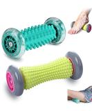 Foot Massage Roller Set - Relief for Plantar Fasciitis & Foot Pain | Manual Muscle Roller & Scooter - Buy Online on GoSupps.com