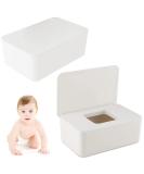 Buy 2-Piece Wet Cloth Box Set - Wet Wipes Donor Box & Napkin Holder with Lid | Perfect for Baby & Home Organization - Buy Online on GoSupps.com