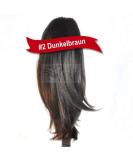 RemyHaar.eu - 30cm Dark Brown Clip-In Hairpiece Braid Ponytail Extensions (100g) - Buy Online on GoSupps.com
