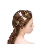 canjoyn 3 Pcs Baroque Fancy Gold Tone Alligator Hair Clips Dragonfly Starfish Hair Clips Bridal Pearl Prom Hair Pins Wedding Hair Barrette Accessories Jewel Hair Pin for Women Girls (Dragonfly-A) - Buy Online on GoSupps.com