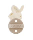 Itzy Ritzy Sweetie Soother Silicone Orthodontic Pacifiers with Collapsible Handle & Two Air Holes for Added Safety, Set of 2 in Buttercream & Toast, for Ages 0 - 6 Months 0-6 Month Buttercream & Toast - Buy Online on GoSupps.com