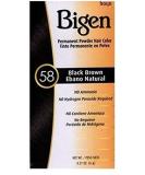 Bigen Permanent Powder Hair Color 58 Black Brown 0.21oz - Pack of 4 - Buy Online on GoSupps.com