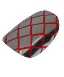 Chix Nails Nail Wraps Silver Chrome on Red Fishnet Fingers Toes Vinyl Foils - Buy Online on GoSupps.com