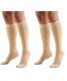 Truform 30-40 mmHg Short Length Compression Stockings for Men & Women - Closed Toe Beige Medium (Pack of 2 - Buy Online on GoSupps.com
