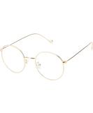 sigaer glasses nerd glasses retro round unisex metal frame decorative glasses 140x50mm gold - Buy Online on GoSupps.com