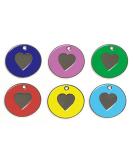 KNIFE-POINT ENGRAVED CAT & KITTEN ID TAG ID DISCS - HEART DESIGN (RED) - Buy Online on GoSupps.com