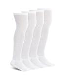 Athlemo 2 Pair Women Bamboo Diabetic Over Knee Cushioned Socks White (4-Pack) | Non-Binding Circulation Socks - Buy Online on GoSupps.com