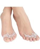 SiaMed 4x Hallux Valgus Toe Separator Splints - Soft Gel Silicone Splint for Foot Pain Relief - 2 Pairs for Hallux Valgus Treatment - International Shipping Available - Buy Online on GoSupps.com