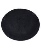 Women French Wool Beret Hats - Solid Color Classic Beanie Winter Cap Black - Buy Online on GoSupps.com