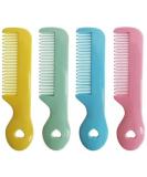 Pack of 4 Round Tip Baby Combs for Sensitive Scalp - Gentle Bristles - 1.0 Count - Buy Online on GoSupps.com