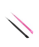 2 Pcs Metal Nail Tweezers Set for Precision Nail Art - Straight Tip Nipper Clippers with Silicone Pressing Head - Buy Online on GoSupps.com