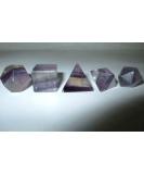 Jet Purple Flourite Sacred Geometry Set - Top Grade Merkaba Star with Velvet Pouch and Free Booklet - Crystal Therapy for Chakra Balancing and Healing - Buy Online on GoSupps.com