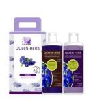 Queen Herb Shampoo & Treatment Set (2 pcs) - Butterfly Pea Nakarad Natural 400ml | International Shipping Available - Buy Online on GoSupps.com