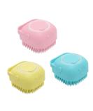 Youery 3-Piece Silicone Pet Bathing Brush Set for Dogs & Cats - Massage Shower Gel Handle Ideal for Grooming & Spa - Buy Online on GoSupps.com