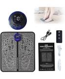 Buy EMS Foot Massage Device - Portable Foldable Intelligent Massage Mat with 8 Modes & 19 Frequencies for Blood Circulation & Muscle Pain Relief | International Shipping Available - Buy Online on GoSupps.com