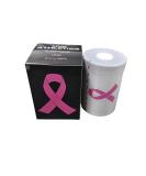 Buy Football Turf Tape - Pink Breast Cancer Awareness 4" x 16ft - White Tape with Pink Ribbon for Sports & Fundraising - Buy Online on GoSupps.com