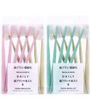TEONEI Soft Travel Toothbrush - Long Handle Manual Toothbrush with Head Cover (Green/Pink) | Perfect for On-the-Go Oral Care - Buy Online on GoSupps.com