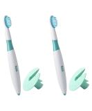 NUK Learning Toothbrush with Protective Ring - Safe Care for First Teeth | Pack of 2 - International Shipping Available - Buy Online on GoSupps.com