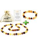 Baltic Amber Necklace & Bracelet Set - Genuine Natural Amber from Baltic Region (13in. & 5.5in.) - Buy Online on GoSupps.com