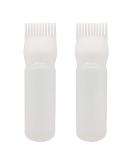 2-Piece Root Comb Applicator Hair Dye Bottle with Graduated Scale - White - Buy Online on GoSupps.com