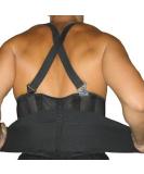 Captain Sports Lumbar Back Brace | Adjustable Support with Removable Shoulder Straps | Terry Lined & Aerated Nylon | Relieves Lower & Upper Back Pain for Men & Women - International Shipping Available - Buy Online on GoSupps.com