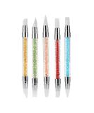 Frcolor Silicone Nail Art Brush Set - 5 Pack Gel Carving Pens with Rhinestone Handle | Perfect for Acrylic Nail Design - Buy Online on GoSupps.com
