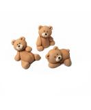 SugArt 3 Teddy Bears Cake Topper Party Decoration Fondant Edible Great for Kids Boy Girl first Birthday Christening Baby shower easy to Use. - Buy Online on GoSupps.com