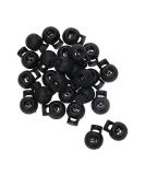 Shapenty Plastic Toggle Cord Locks Clip Ends - 25PCS Black Round Ball Shape Luggage Lanyard Stopper - Buy Online on GoSupps.com