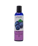 Lick Blueberry Flavored Edible Massage Oil | Vegan Skin Safe Infused with Vitamin E & Almond Oil | 4 oz Travel-Ready - Buy Online on GoSupps.com